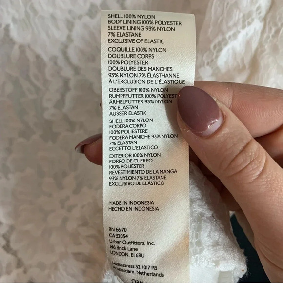 NWT Free People Hailee Lace Mini Dress in White, size M - Picture 9 of 14